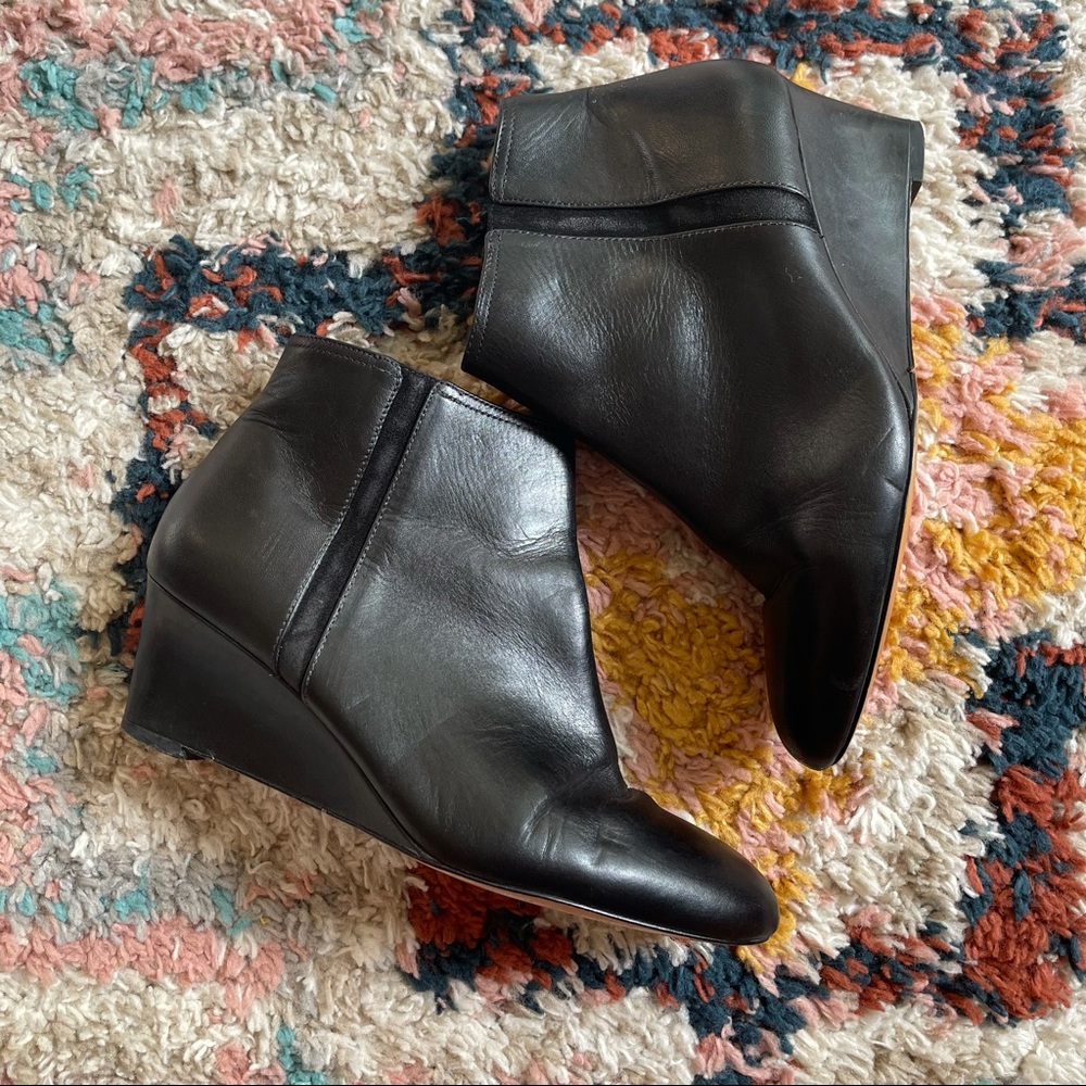 Coach leather ankle boots